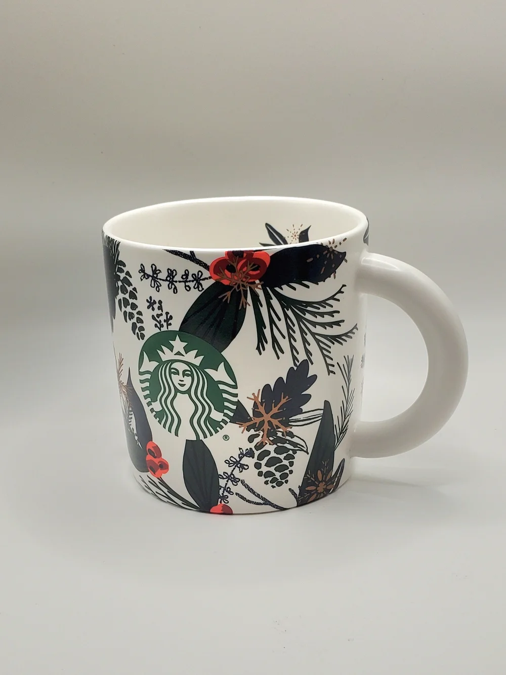 Starbucks Christmas Pinecone  Hollyberry Mistletoe Cup 12oz. 